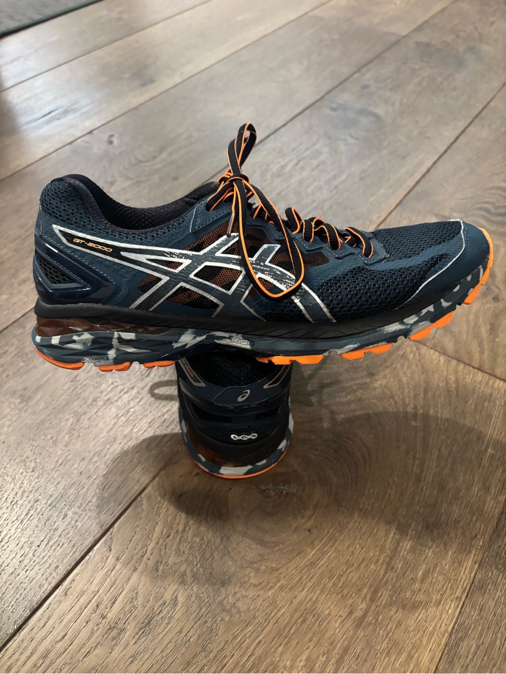 ASICS GT-2000 Men's Running Sneakers in Navy with Orange Accents